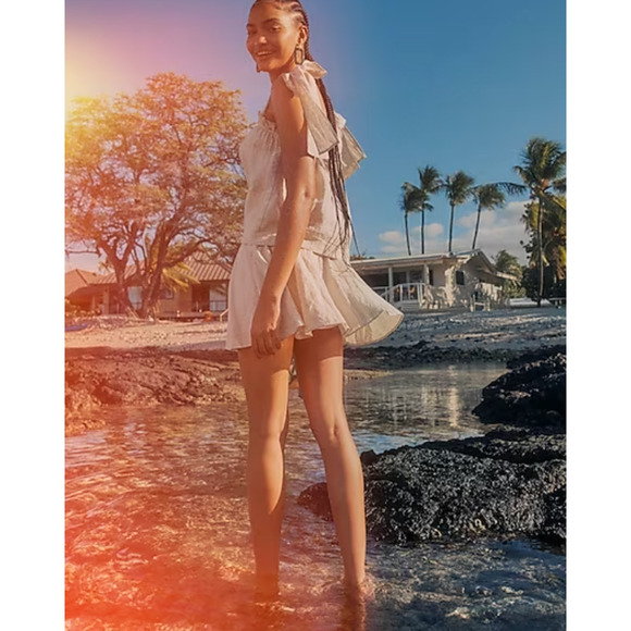 NWT J Crew Smocked Linen Skirt XS Guava Pink J.Crew BG546 90s Y2K - Picture 5 of 6